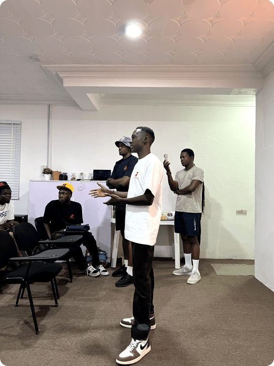 damilola presenting to prospective users